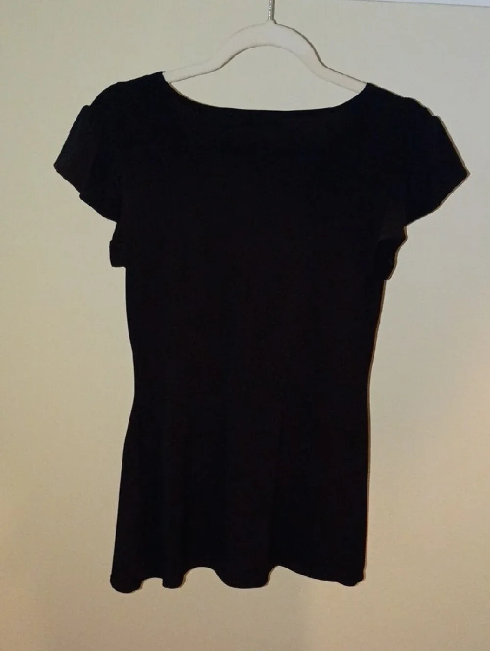 Worthington Black V-Neck Short Sleeve Blouse | Size S - Picture 4 of 6